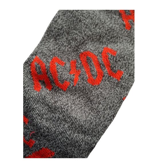 Classic Rockband ACDC Red and Gray Size 6/5-11 (Fabric Socks Unisex) - Picture 2 of 3